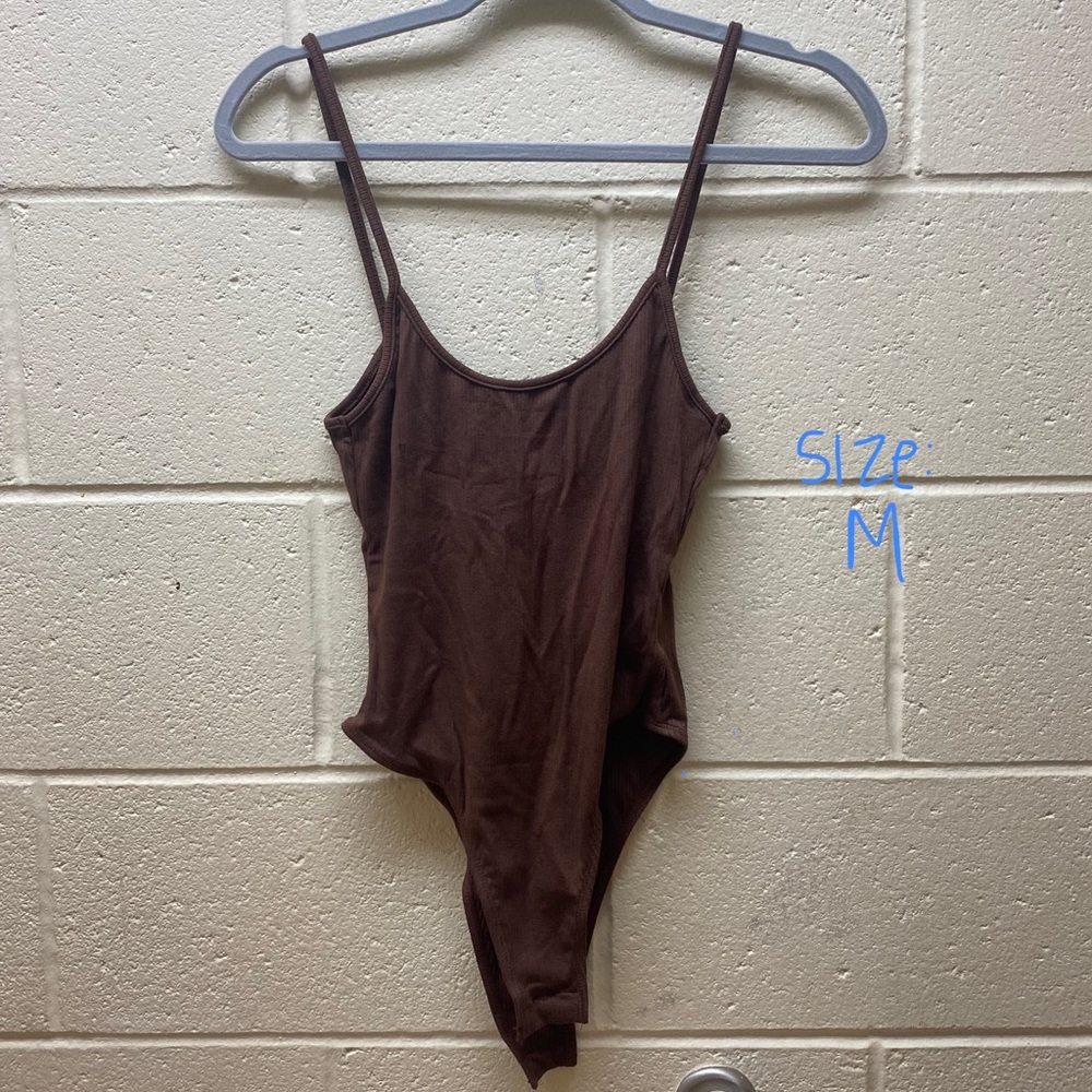 Shein Coffee colored ribbed bodysuit / Size M